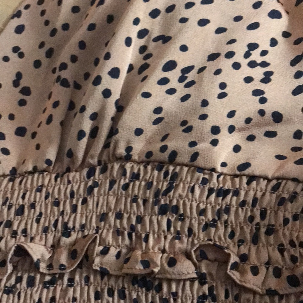 Pants Store Ruched Layered Spot Print Mini Dress - Picture 5 of 10